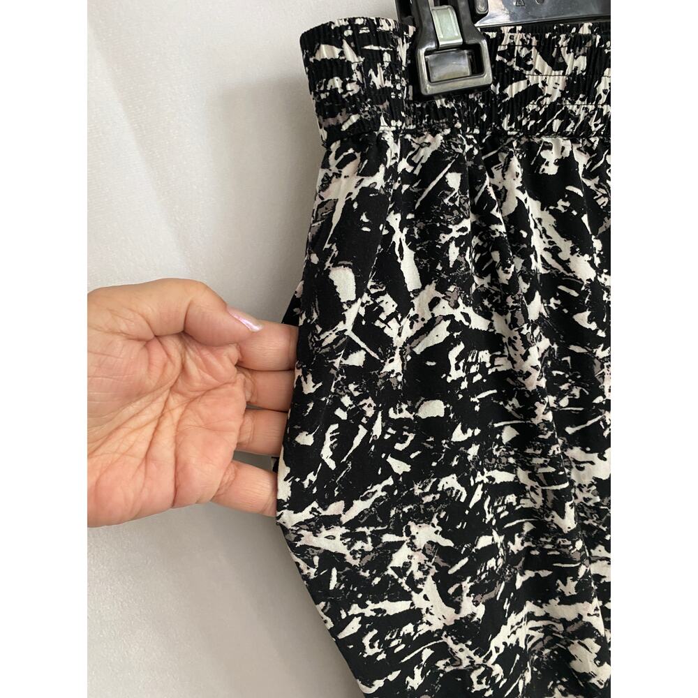 Banana Republic Black & White Marble Pattern Joggers Pockets Small - Picture 4 of 10